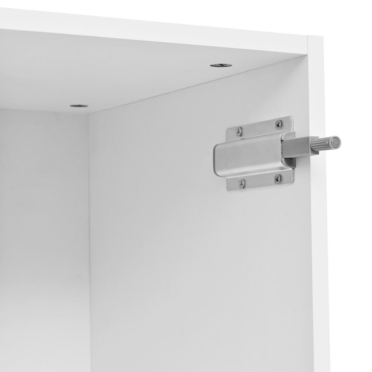 GARDEROBE-SET in Weiß mit Spiegel und Sitzbank für Flur und Eingangsbereich, B90/T34.5/H190 cm - Weiß, Glas/Holzwerkstoff (90/190/34.5cm) - STILVORA