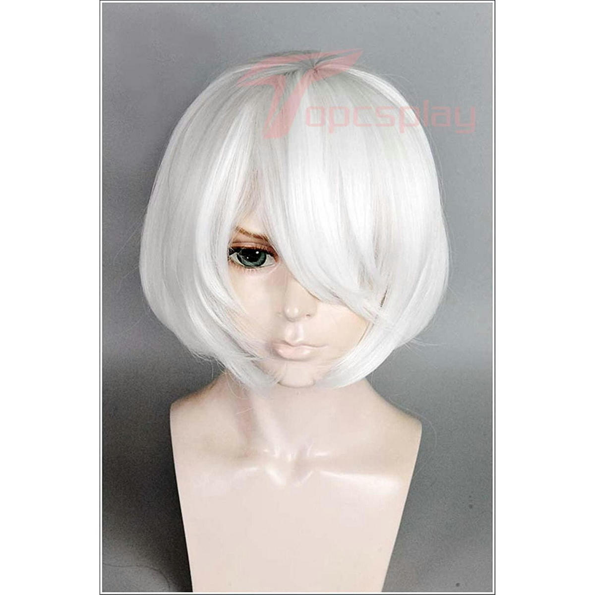 PERÜCKE Damen Weiß Hitzebeständig Cosplay Halloween - Weiß, Kunststoff (20/5/25cm)