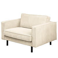 XL SESSEL - Beige/Schwarz, Textil/Metall (117/81/96cm) - home24
