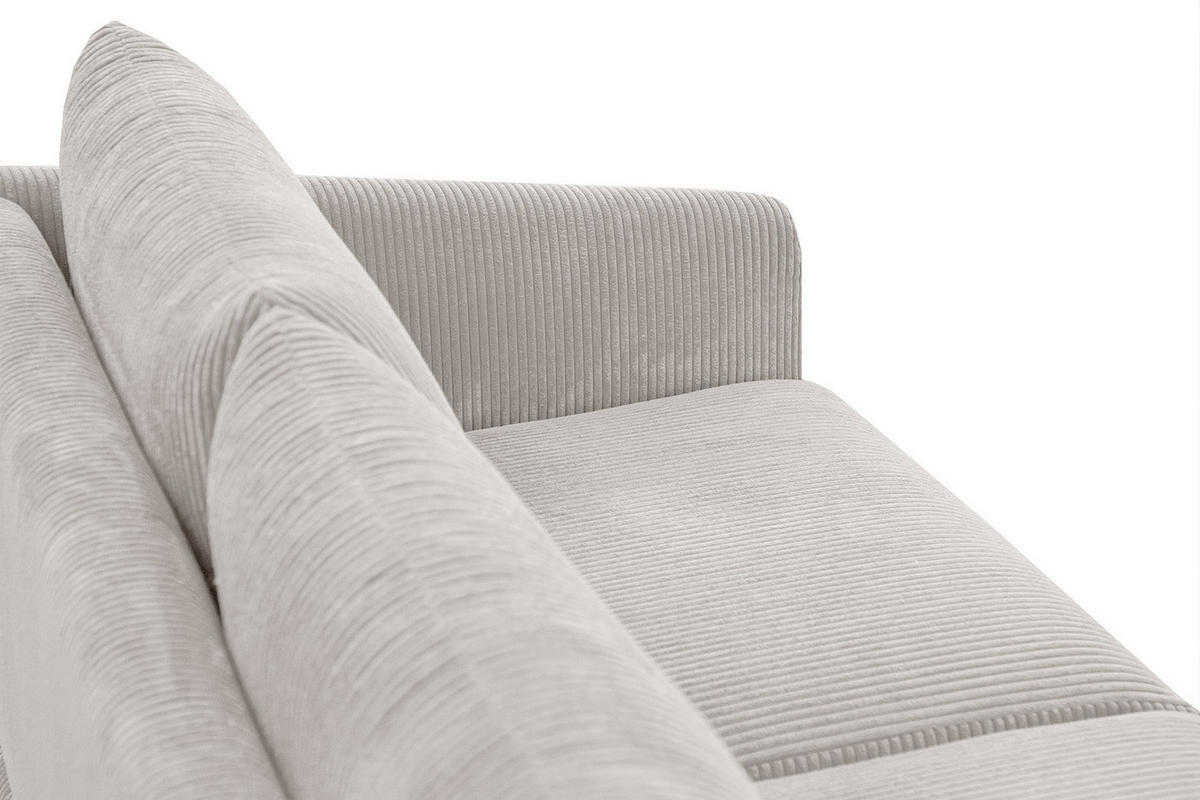 ECKSOFA VILT 4-Sitzer, weiß - Schwarz/Weiß, Holzwerkstoff/Textil (156/255cm) - Courtois Laville