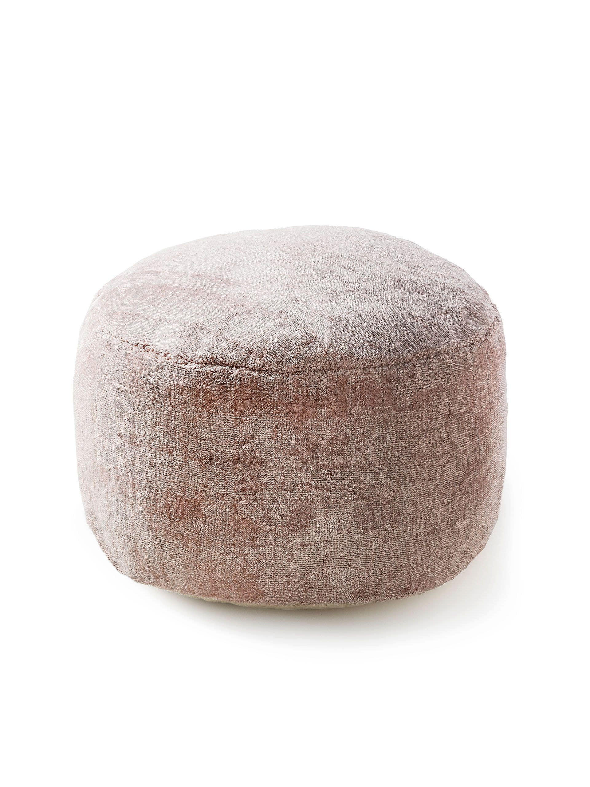 POUF Nova Rosa 55x55x30 cm - Rosa, Textil (55/30/55cm) - benuta Pure