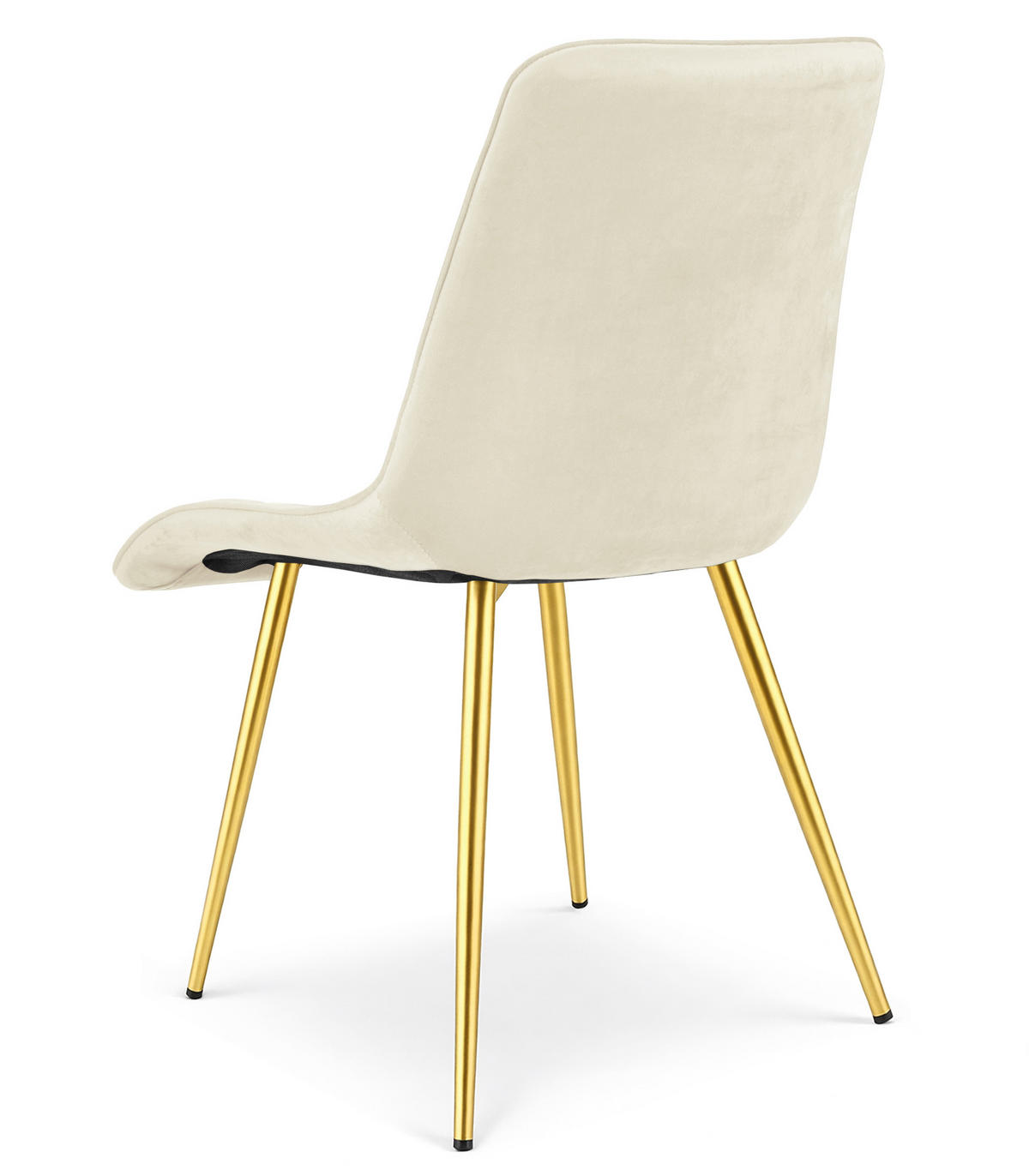 STUHL Beige 49x60 cm SPLIT Samtbezug - Beige, Metall (49/56/60cm)