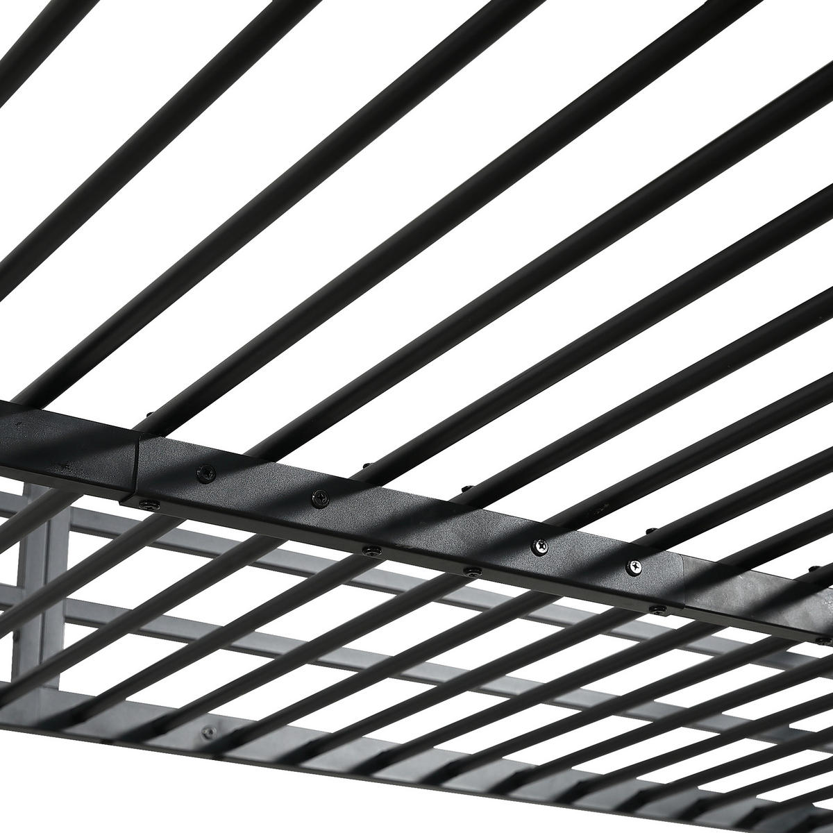 HOCHBETT 120/200 cm in Schwarz & Dunkelwalnuss mit Schreibtisch, Ablage und Leiter - Schwarz, Holzwerkstoff/Metall (120/200cm) - CHICFURN