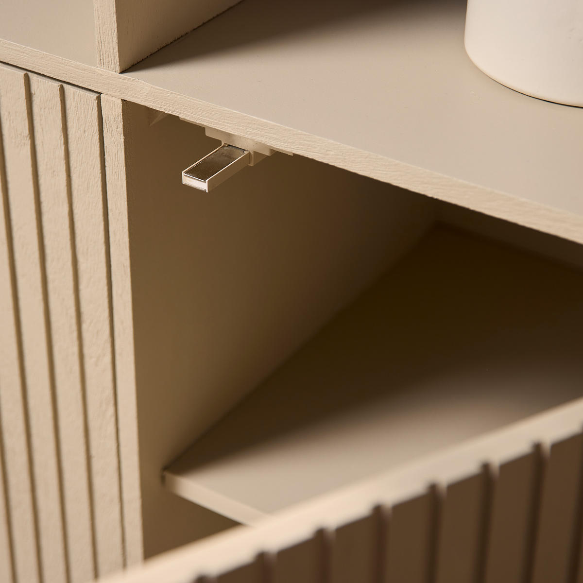 REGAL Madison Beige 45/135/200 cm - Beige, Holz (135/200/45cm) - Starfurn