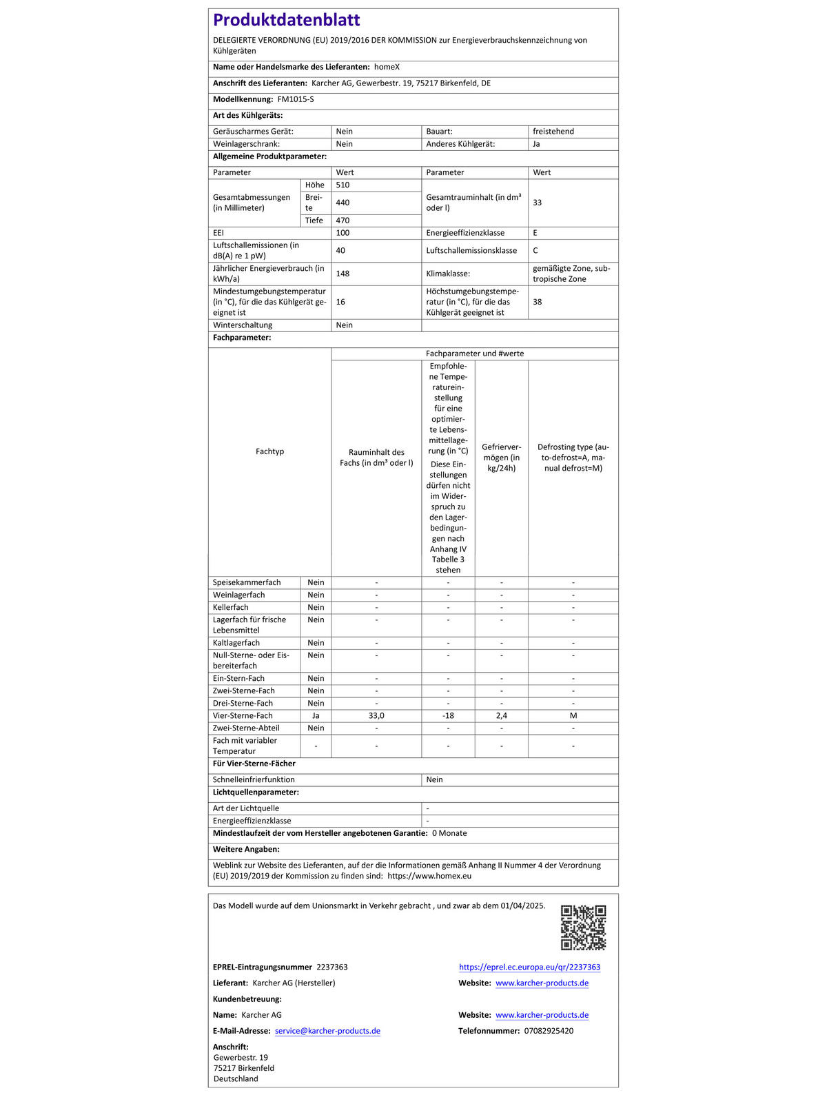 GEFRIERSCHRANK, Mini - 33L Nutzinhalt, 4-Sterne Gefrieren, freistehend, klein, mit Temperaturregelung, FM1015-S silber - Silberfarben, Kunststoff/Metall (44/51/47cm) - homeX