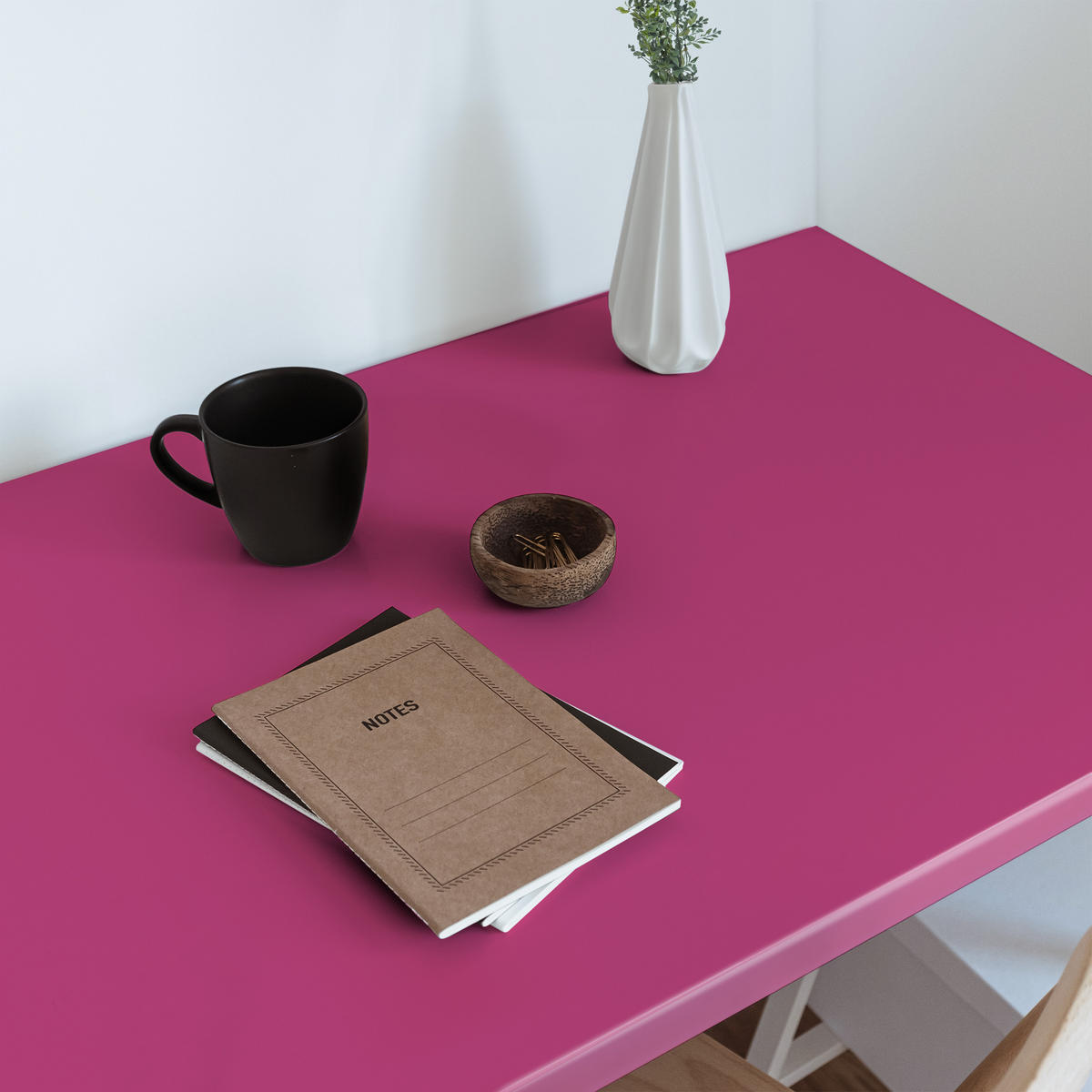 MÖBLAUFKLEBER 100x50 cm dunkelrosa - Beige, Kunststoff (100/50/0.1cm) - Wallfluent