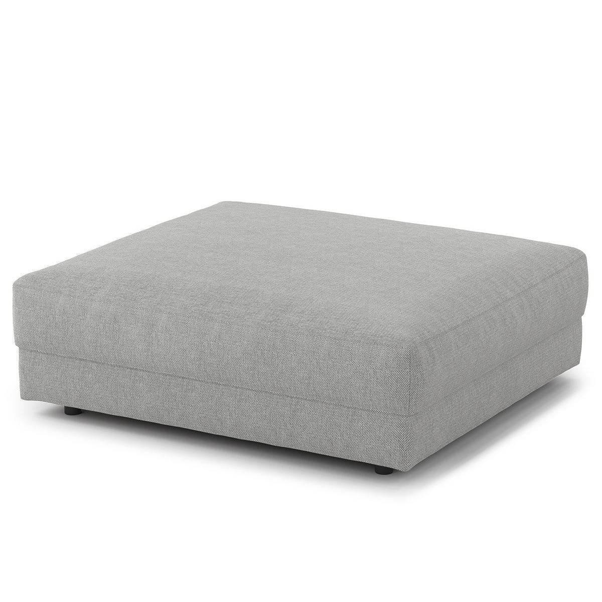 POLSTERHOCKER - Hellgrau/Schwarz, Kunststoff/Textil (105/38/117cm) - home24