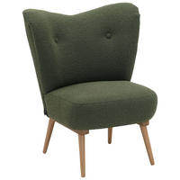 COCKTAILSESSEL Kayra Bouclé-Gewebe grün - Grün, Kunststoff (72/90/74cm) - 58aufmkessel