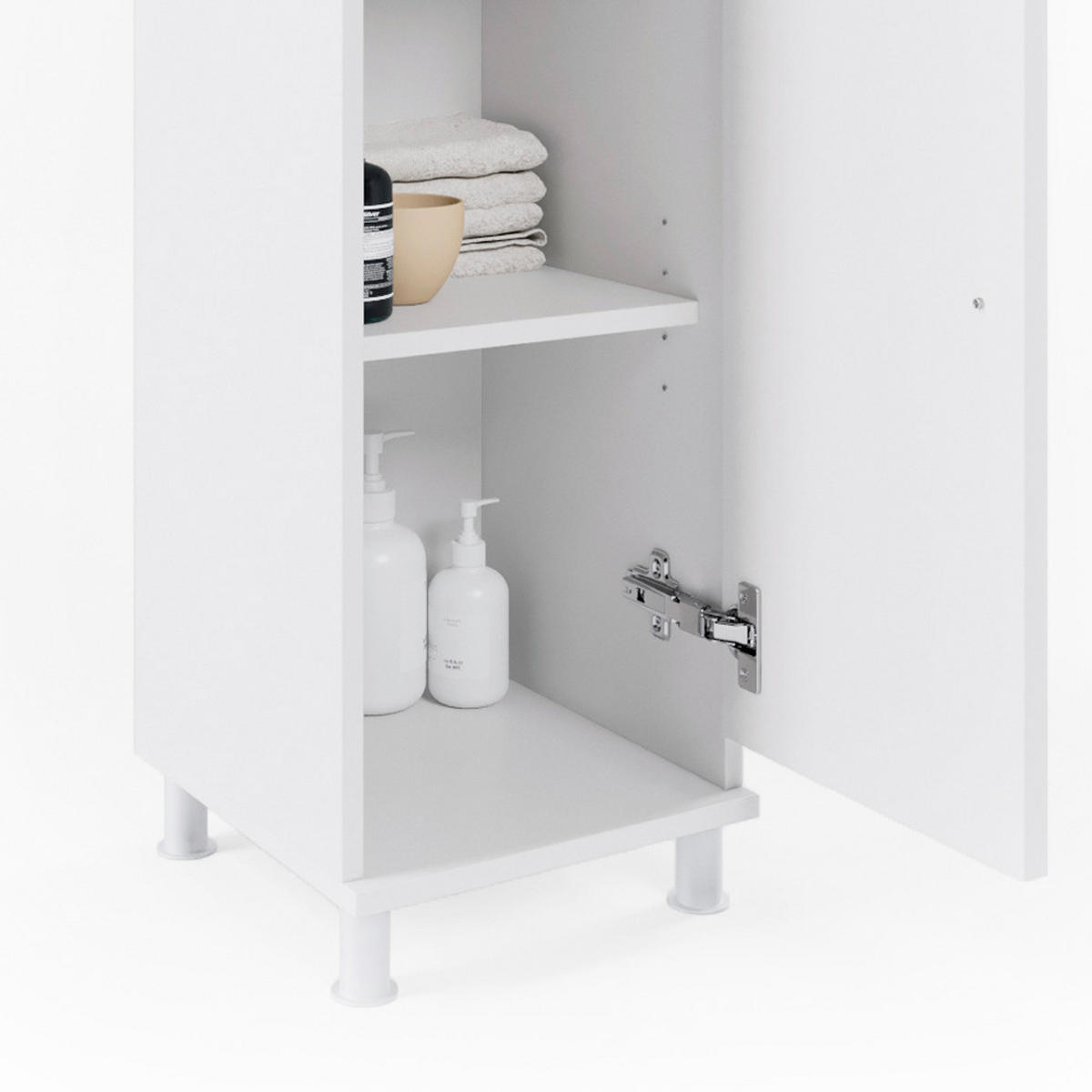 SADA NÁBYTKU DO KOUPELNY Fynn Bílá - bílá, kompozitní dřevo (60/54/32cm) - Vicco