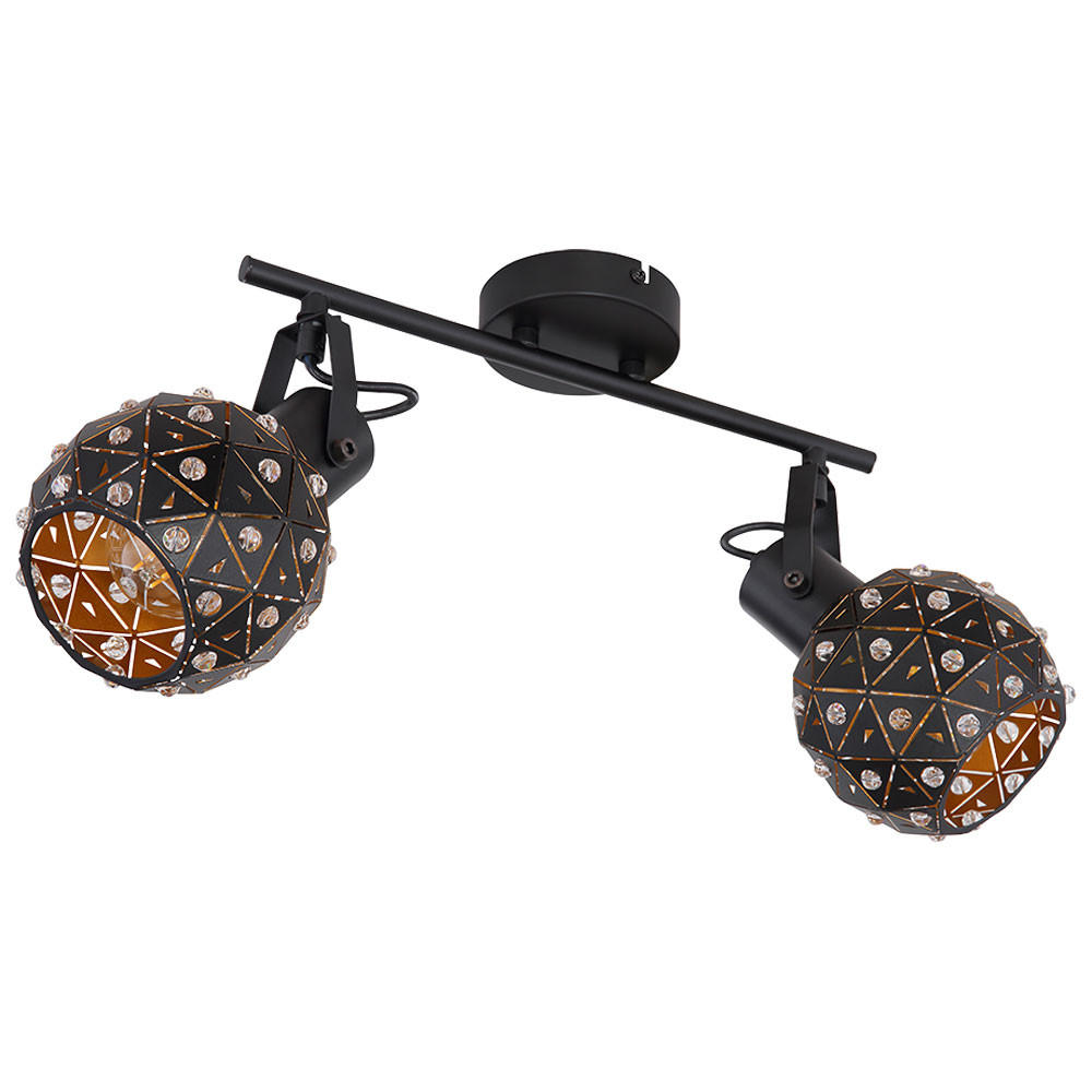 DECKENLEUCHTE Jodie Metall Schwarz - Schwarz, Metall (35/12/26cm) - Globo Lighting