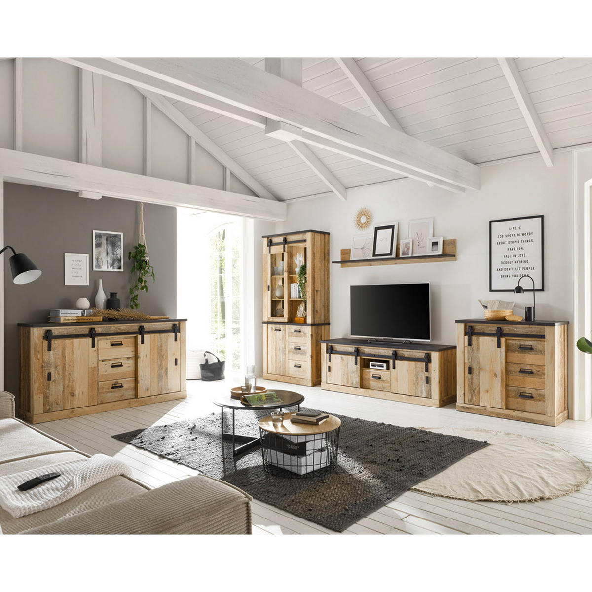 SIDEBOARD Shelton-61 - Braun, Holzwerkstoff (162/91/43cm) - Lomado