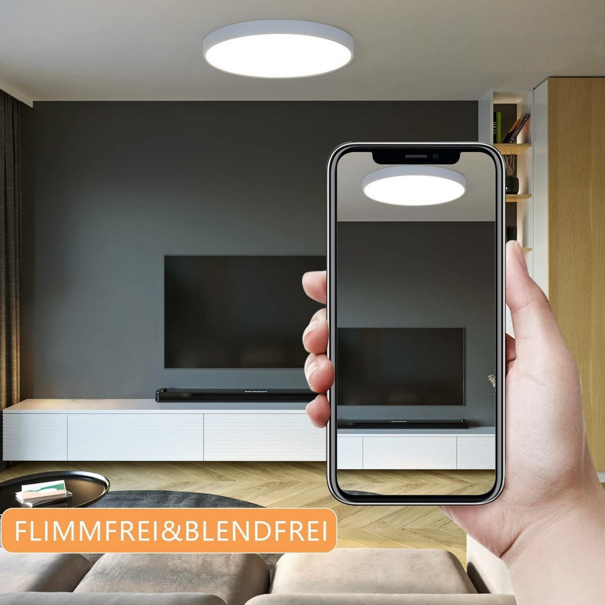 LED-DECKENLEUCHTE Roland 28/28/3 cm - Weiß, Kunststoff (28/28/3cm) - Nettlife
