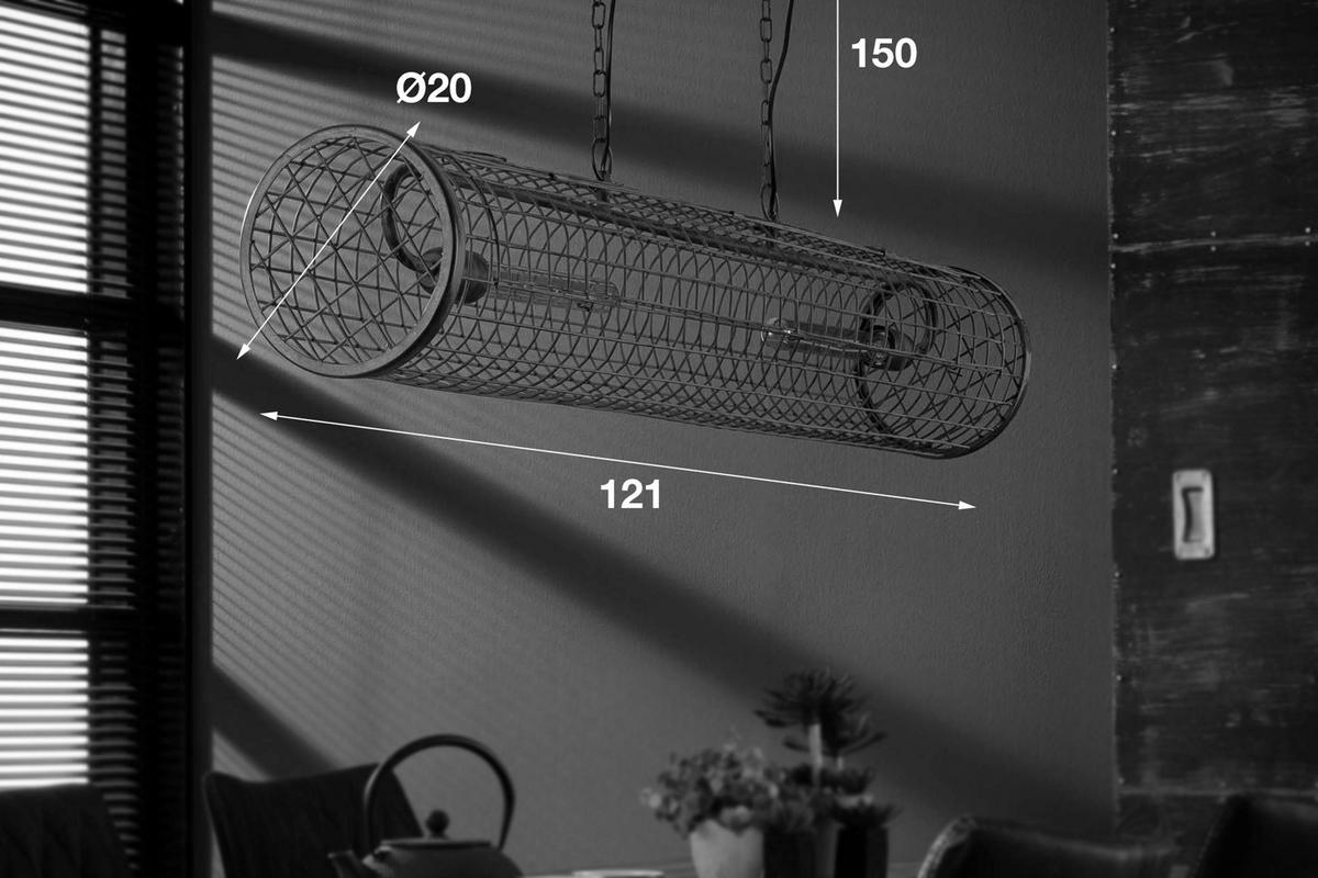 HÄNGELAMPE VIANA Schwarz Metall - Schwarz, Metall (20/121/150cm) - KAWOLA