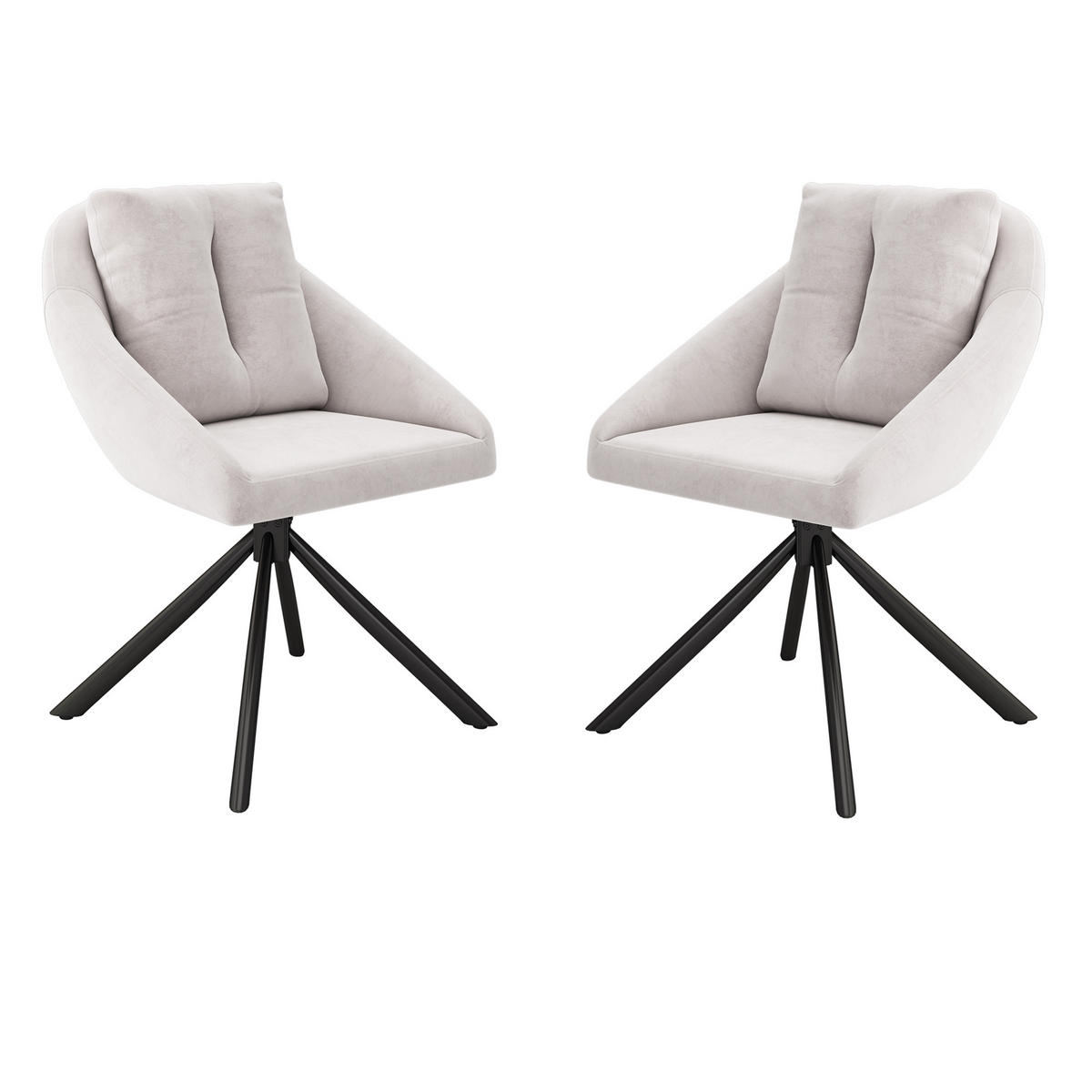 ESSZIMMERSTUHL-SET 2er-set Beige 65/59/79 cm - Beige, Holzwerkstoff/Textil (59/79/65cm) - Urban Meuble