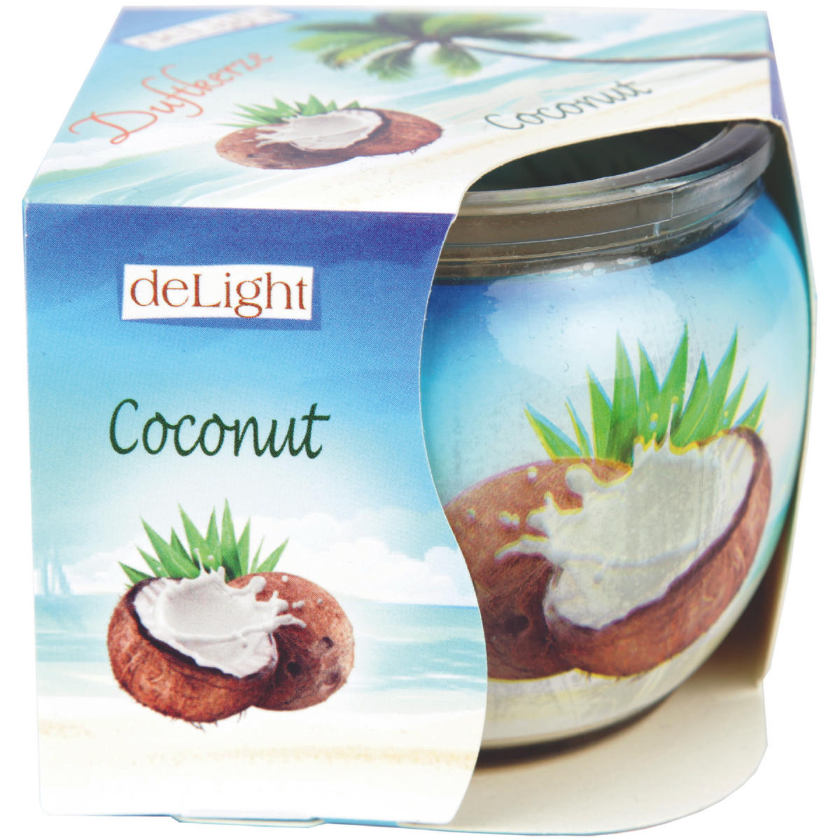 DUFTKERZE "Motiv" Kerze Raumduft Coconut - Creme, Naturmaterialien (7/6cm)