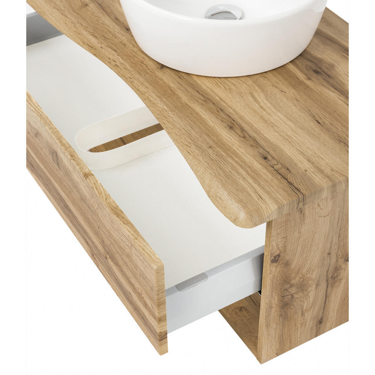 WASCHTISCH Kahla-03 - Braun, Holzwerkstoff (101/55/52cm) - Lomado