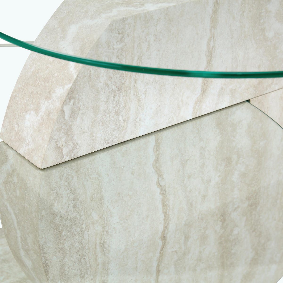 COUCHTISCH mit Ablage 70 cm aus Sicherheitsglas und MDF, 2 Ebenen - Transparent, Holzwerkstoff (70/70/44cm) - BEAOK