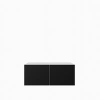LOWBOARD MIVO 100/41/40 cm, Hängender TV-Schrank Weiß / Schwarz - Schwarz/Weiß, Holzwerkstoff (100/41/40cm) - MASSENO
