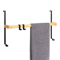 TÜR-HÄNGEREGAL, schwarz - Schwarz, Holz (65/36/9cm) - eluno