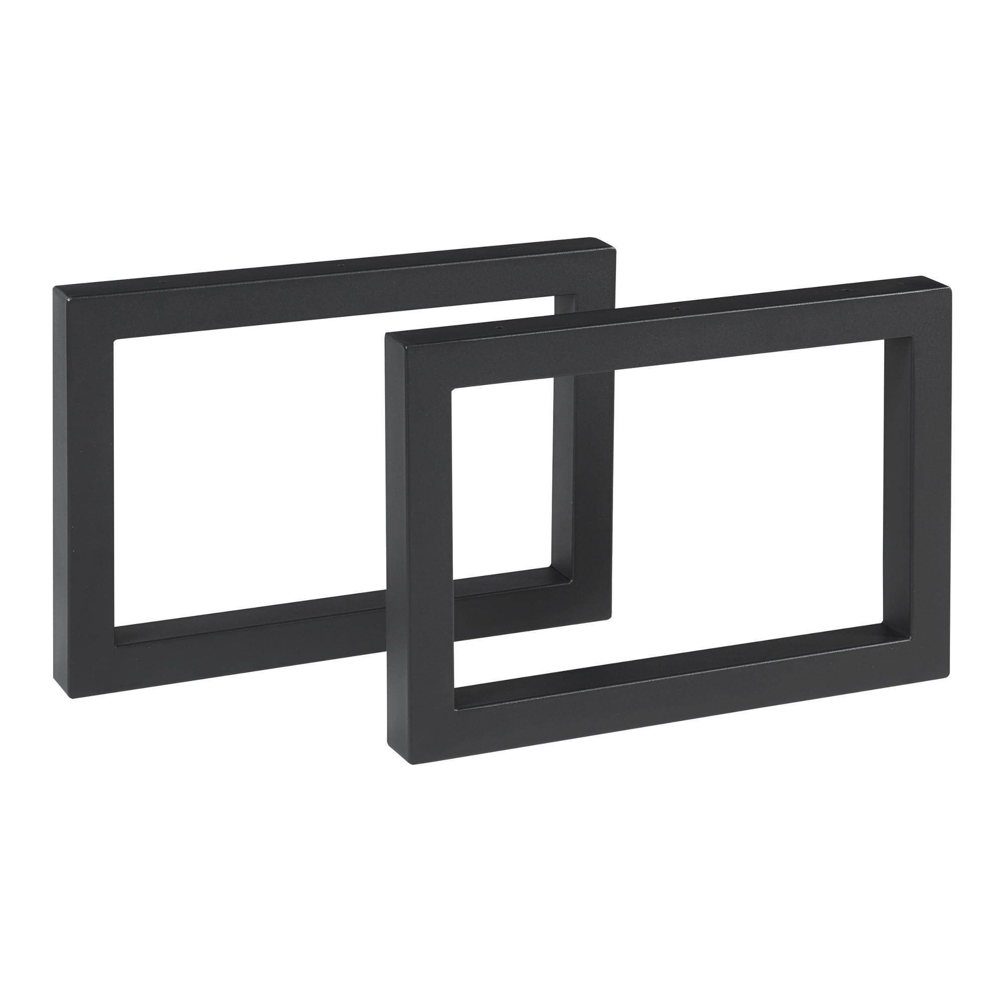 TISCHGESTELL-SET 2 TLG. Lunderskov - Schwarz, Metall (50/35/5cm) - [en.casa]