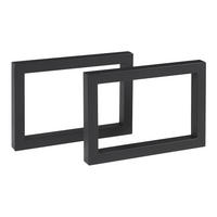 TISCHGESTELL-SET 2 TLG. Lunderskov - Schwarz, Metall (50/35/5cm) - [en.casa]