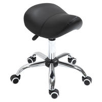 ARBEITSHOCKER Drehstuhl Drehhocker Rollhocker Sattelhocker Hocker Schwarz - Schwarz, Kunststoff (53/49/52cm) - HOMCOM