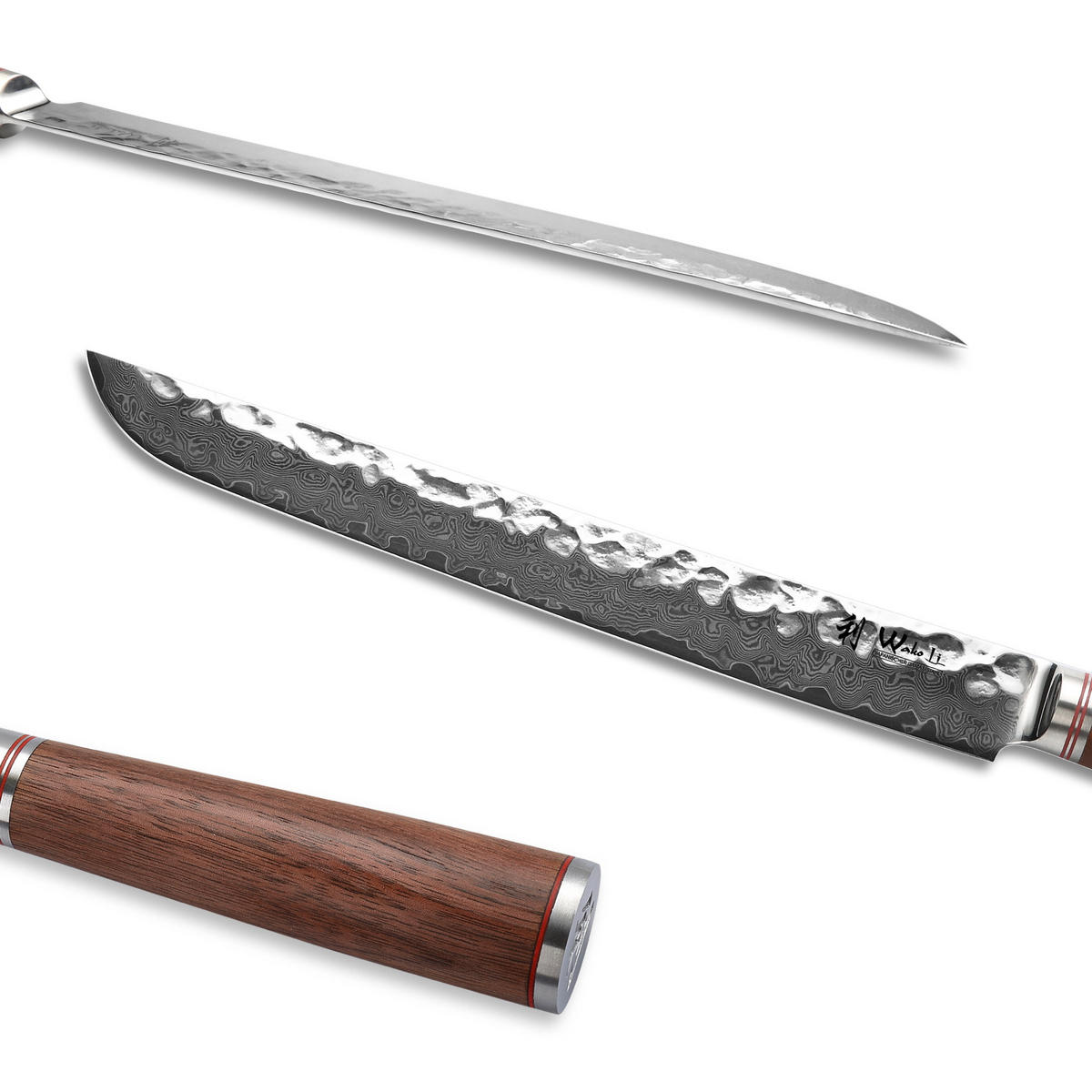 FLEISCHMESSER 27,5 cm - Nussbaumfarben, Holz/Metall (42cm) - Wakoli