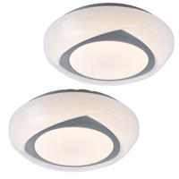 LED DECKENLEUCHTE MALIK Metall Weiß - Weiß, Metall (35/35/9.5cm) - Globo Lighting