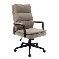 BÜRODREHSTUHL - Strukturstoff / Eisen - Taupe/Schwarz, Textil/Metall (61/110/73cm) - home24
