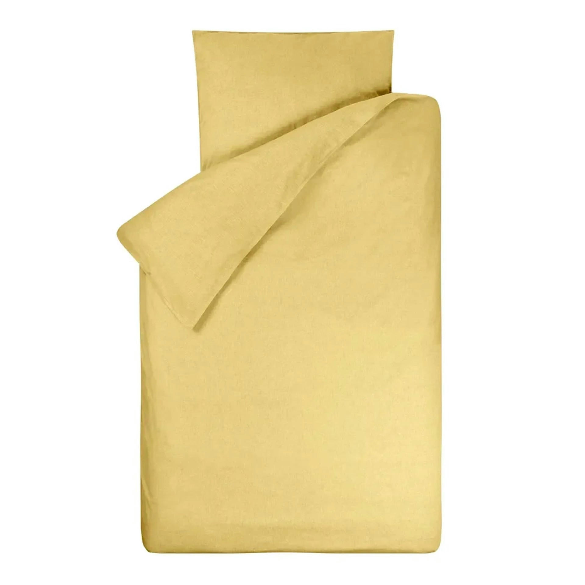 BINK Bettwäsche Bo uni senfgelb 135 x 200 - Gelb, Textil (135/200cm) - Bink Bedding