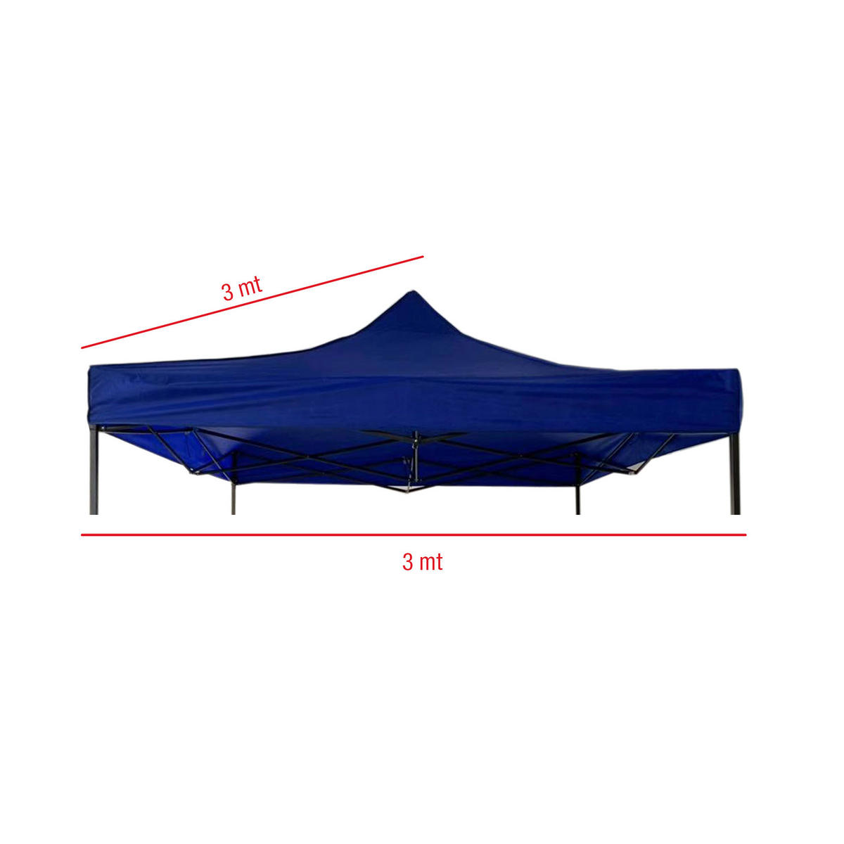PAVILLONABDECKUNG Blau 300/300/1 cm - Blau, Kunststoff (300/1/300cm) - Mobili Rebecca