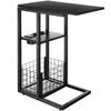 LAPTOP-BEISTELLTISCH Rhea,50 - 73 x 30 x 61,5 cm,schwarz - Schwarz, Metall (73/30/62.5cm) - tectake