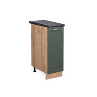 APOTHEKERUNTERSCHRANK Fame-Line Grün-Gold Landhaus 30 cm, AP Anthrazit - Honigeiche/Eiche Wotan, Holzwerkstoff (30/82/60cm) - Vicco
