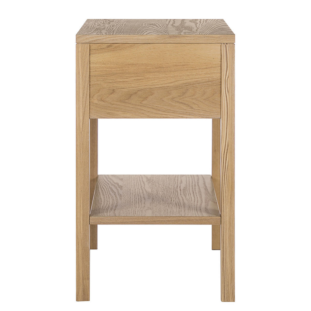 NACHTTISCH - Rattan / Eiche teilmassiv - Beige, Naturmaterialien (45/60/35cm) - home24