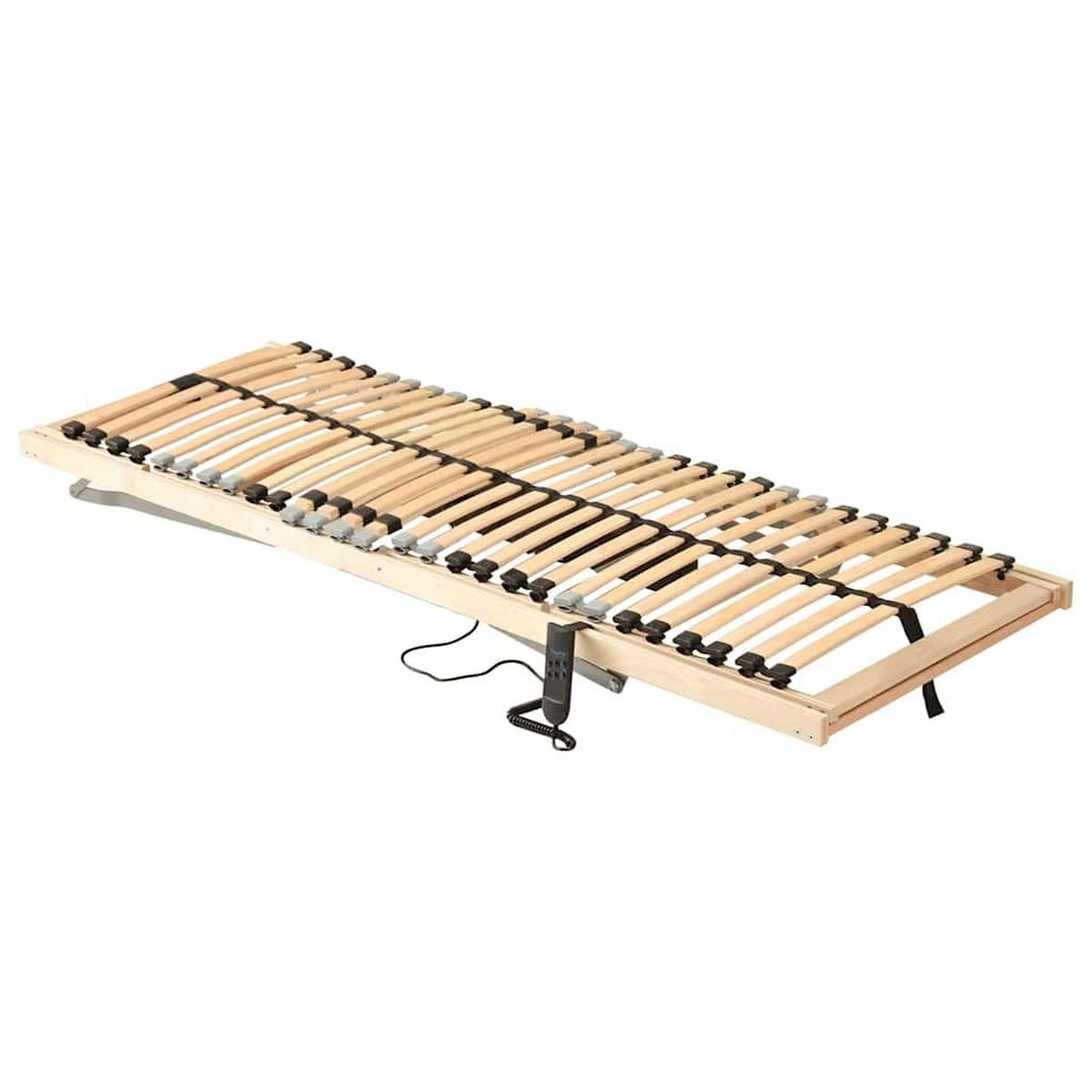 LATTENROST Elektrisch Mit 28 Latten 7 Zonen 70/200 Cm - Braun, Holz (70/200cm) - vidaXL
