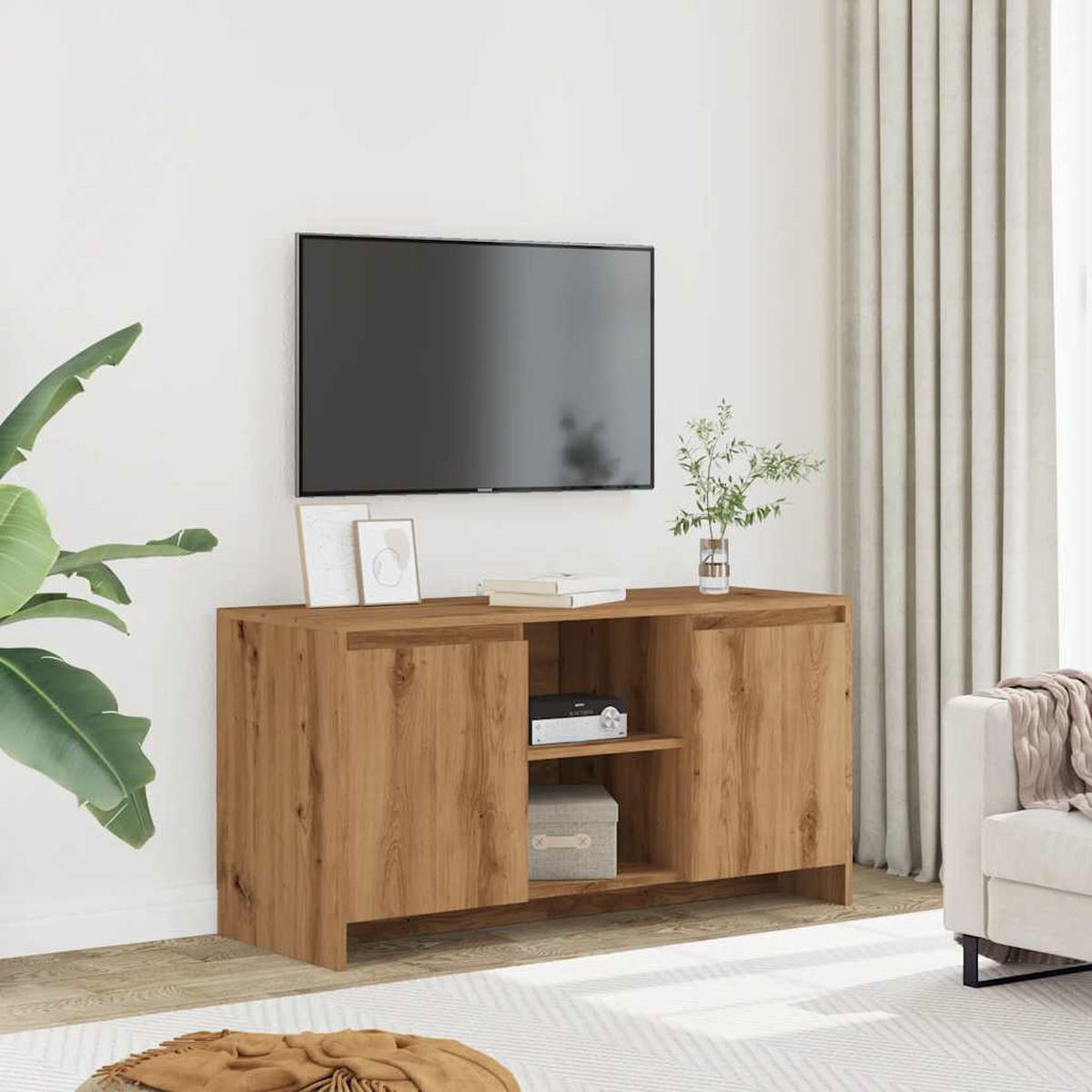 TV-SCHRANK Artisan-Eiche 102/37,5/52,5 Cm Holzwerkstoff - Eiche Artisan, Holzwerkstoff (37.5/52.5/102cm) - vidaXL