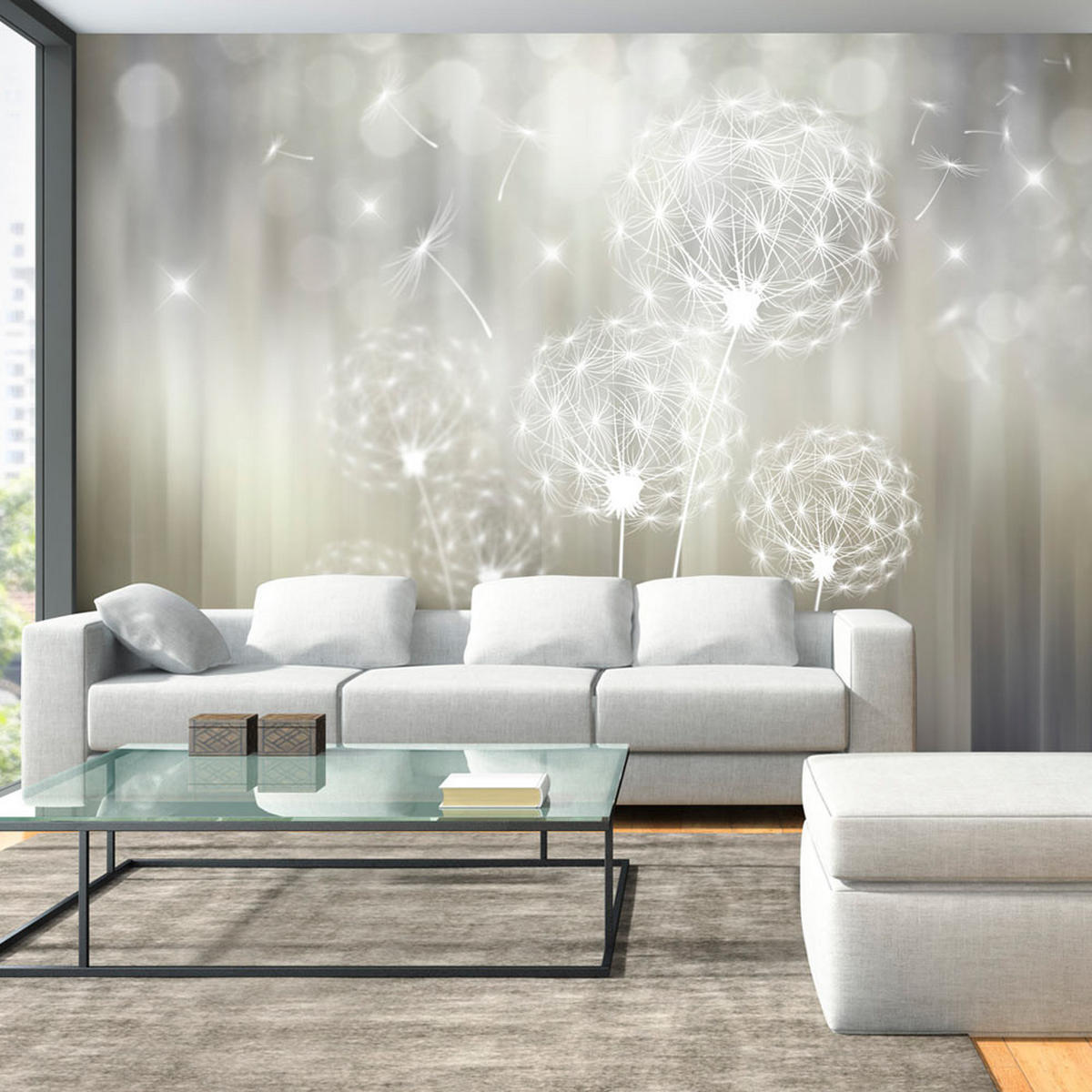 VLIESTAPETE 250/175 cm - Weiß/Grau, Textil (250/1cm) - KUNSTLOFT