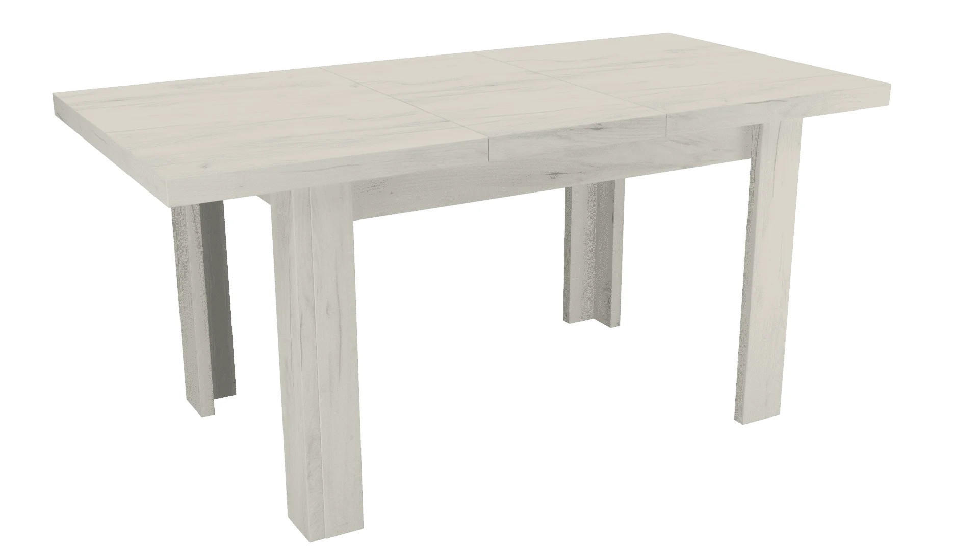 ESSTISCH ausziehbar 120-160 cm Kraft Weiß - Weiß, Holzwerkstoff (120/80/48cm)