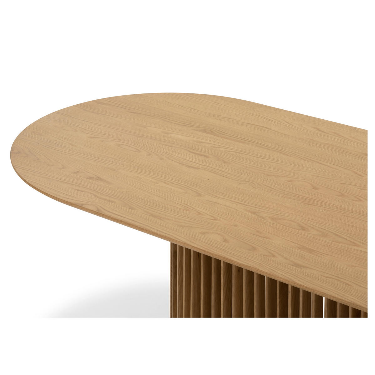 ESSTISCH Franz, Natur Massiveiche, Ø190 cm - Beige, Holz (190/100/76cm) - WOODEK