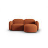 ECKSOFA rechts Blair aus Chenille-Stoff mischung terrakotta 3 Sitzplätze - Terracotta, Textil (155/194cm) - Micadoni