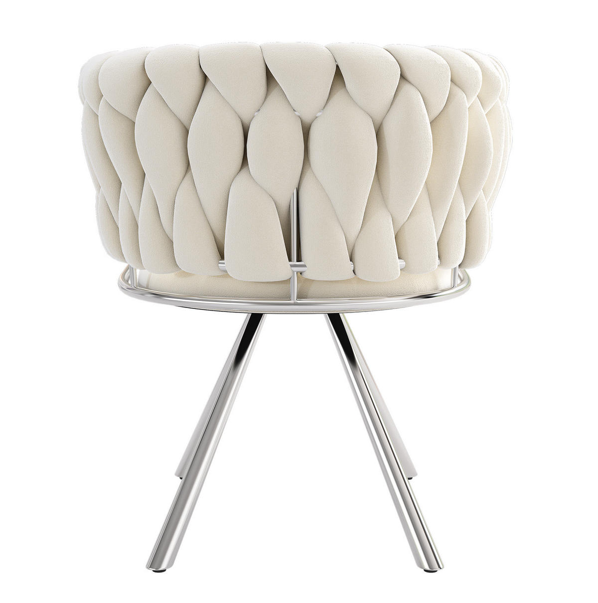 ESSZIMMERSTUHL 2er-Set drehbar Samt Beige mit Metallgestell - Beige, Metall (54/72/59cm) - Meubliv