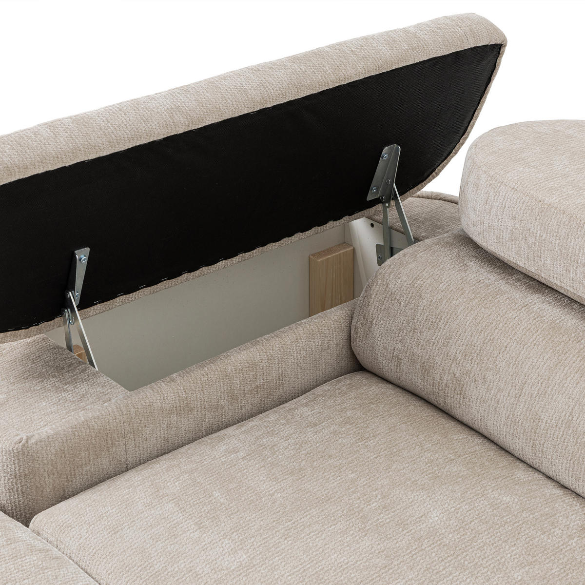 ECKSOFA Love Links Beige - Beige, Holz (205/284cm) - Muffo