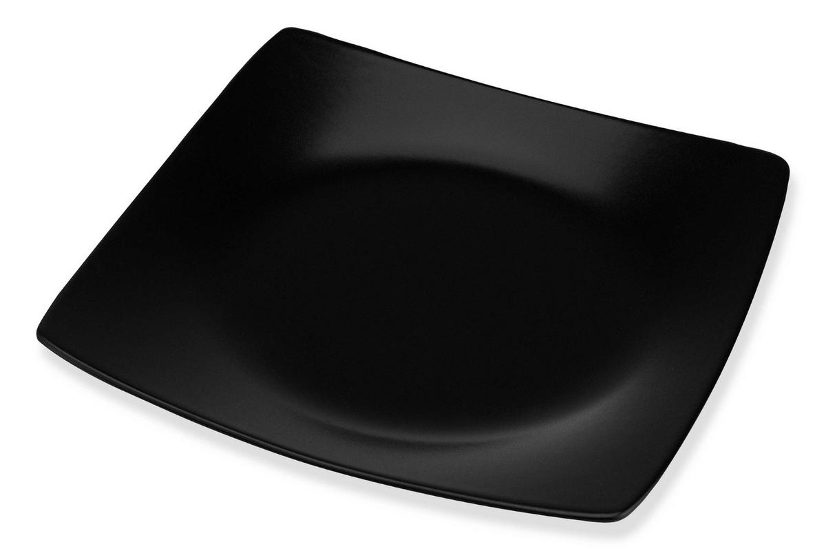 TAFELSERVICE EPIRI Geschirrset 6 Personen 18-tlg - Schwarz, Keramik (25/2/25cm) - KONSIMO®