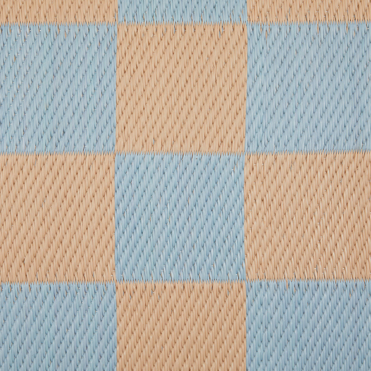 OUTDOORTEPPICH Colour Clash Karo 118x180 cm - Blau/Beige, Kunststoff (118/180cm) - Butlers