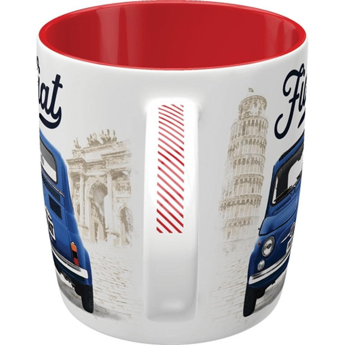 KAFFEETASSE 330 ml Fiat 500 Enjoy The Good Times - Multicolor, Keramik (0.33L) - Nostalgic-Art