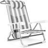 GARTEN-RELAXSESSEL 2-in-1 Sessel/Liege, bis 120 kg - Grau, Textil/Metall (58/41/101cm)