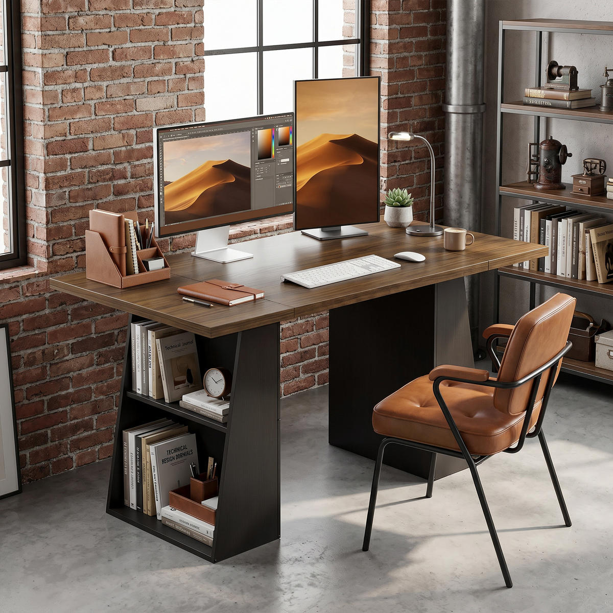 SCHREIBTISCH Braun 78.0/140.0/75.0 cm - Braun, Holzwerkstoff (78/140/75cm)