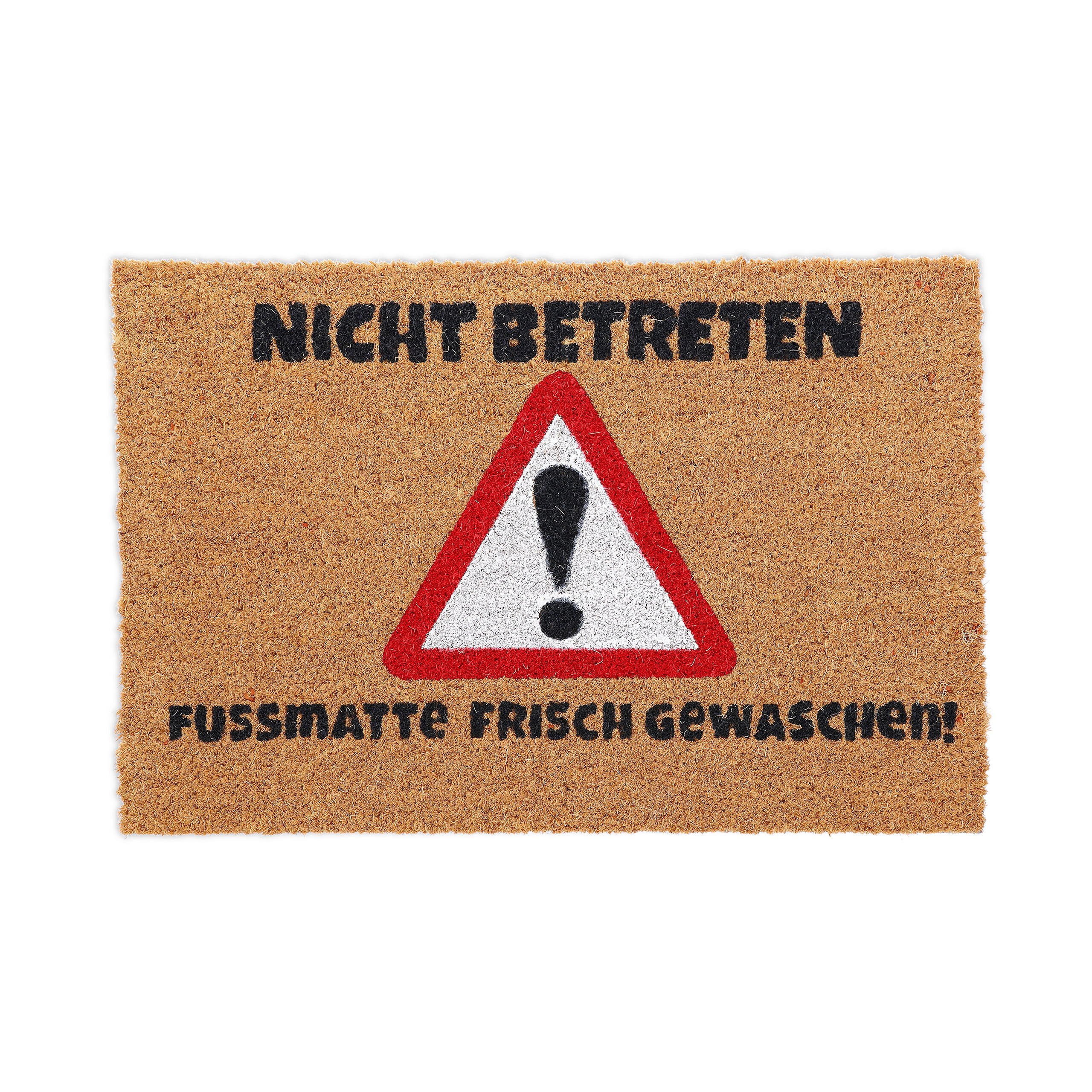 FUßMATTE - Hellbraun, Kunststoff/Textil (60/40cm) - Relaxdays