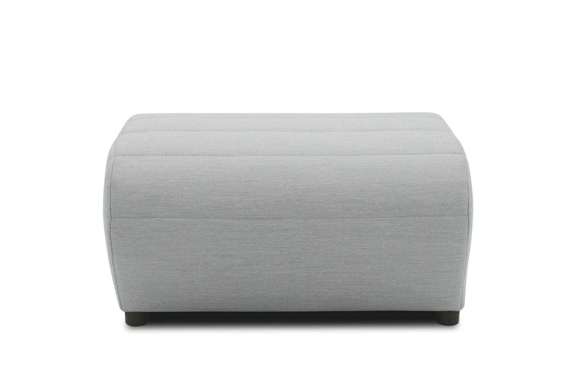 GARTENLOUNGE-HOCKER Boudicca 73x40x63 mit Outdoorbezug in silber - Silberfarben, Kunststoff (73/40/63cm) - 58aufmkessel