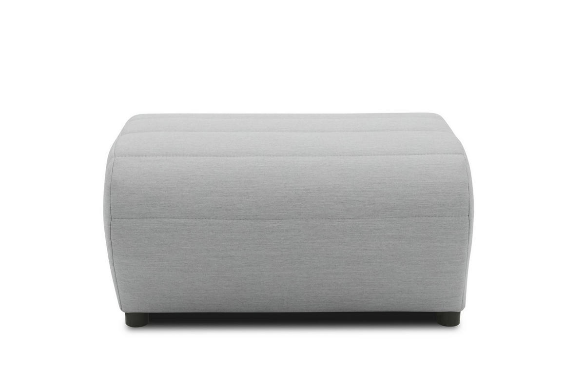 GARTENLOUNGE-HOCKER Boudicca 73x40x63 mit Outdoorbezug in silber - Silberfarben, Kunststoff (73/40/63cm) - 58aufmkessel